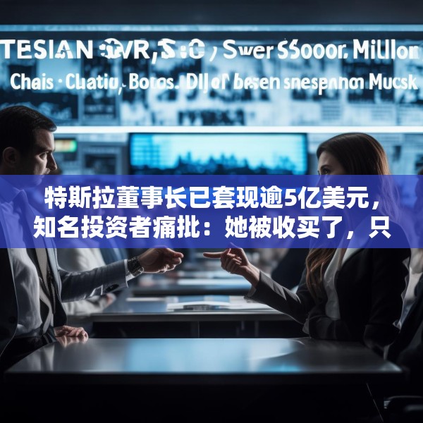 特斯拉董事长已套现逾5亿美元，知名投资者痛批：她被收买了，只代表马斯克