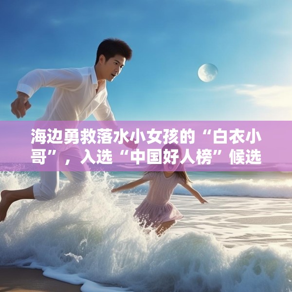 海边勇救落水小女孩的“白衣小哥”，入选“中国好人榜”候选人