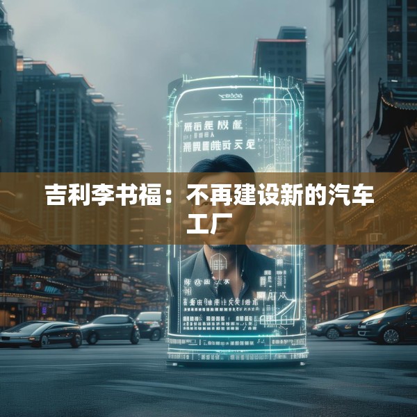 吉利李书福：不再建设新的汽车工厂
