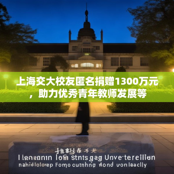 上海交大校友匿名捐赠1300万元，助力优秀青年教师发展等