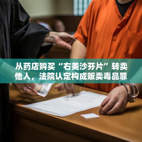从药店购买“右美沙芬片”转卖他人，法院认定构成贩卖毒品罪